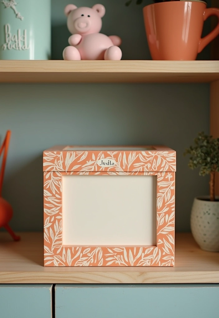 30 Wooden Box Painting Ideas to Add Rustic Charm 93 30 Wooden Box Painting Ideas to Add Rustic Charm - 21. Fun Patterned Borders