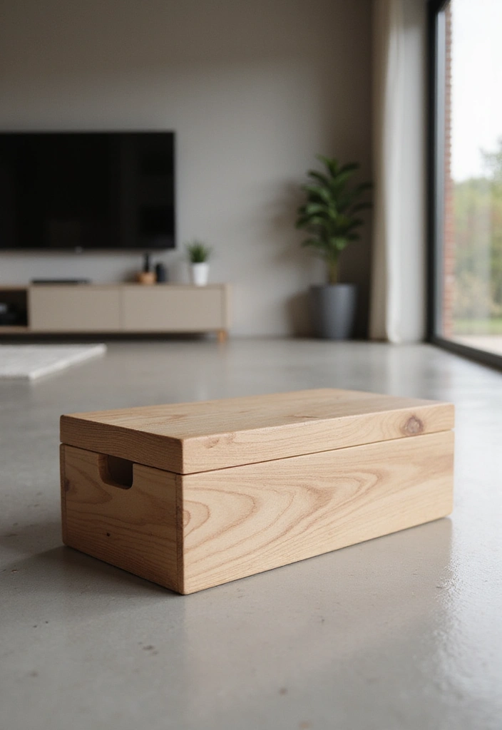 30 Wooden Box Painting Ideas to Add Rustic Charm 105 30 Wooden Box Painting Ideas to Add Rustic Charm - 23. Minimalist Modern