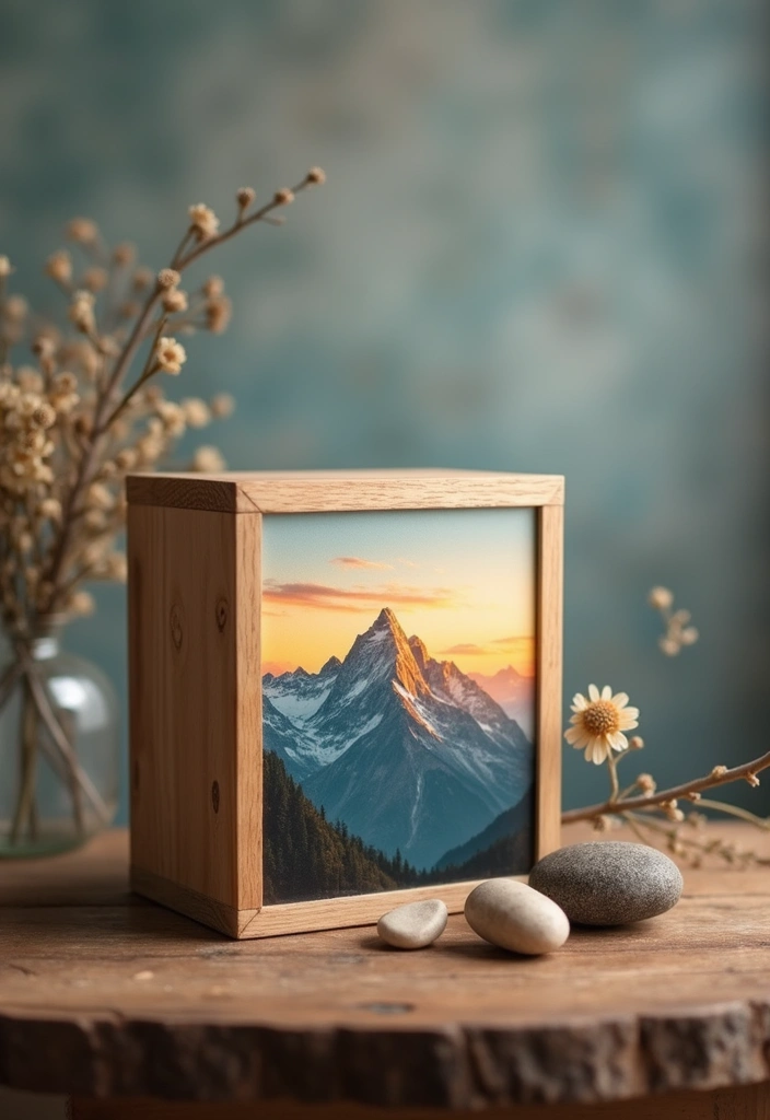 30 Wooden Box Painting Ideas to Add Rustic Charm 20 30 Wooden Box Painting Ideas to Add Rustic Charm - 4. Mountain Scene Silhouette