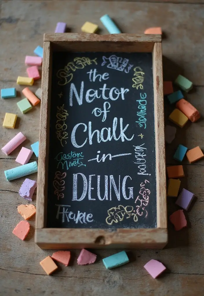 30 Wooden Box Painting Ideas to Add Rustic Charm 26 30 Wooden Box Painting Ideas to Add Rustic Charm - 6. Chalkboard Paint