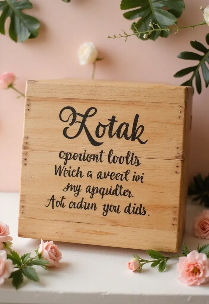 30 Wooden Box Painting Ideas to Add Rustic Charm 39 30 Wooden Box Painting Ideas to Add Rustic Charm - 9. Inspirational Quotes