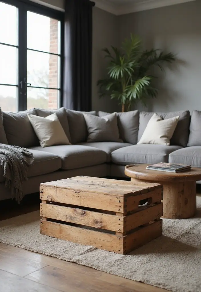 30 Wooden Crate Painting Ideas for Rustic Storage - 21. Reclaimed Wood Style