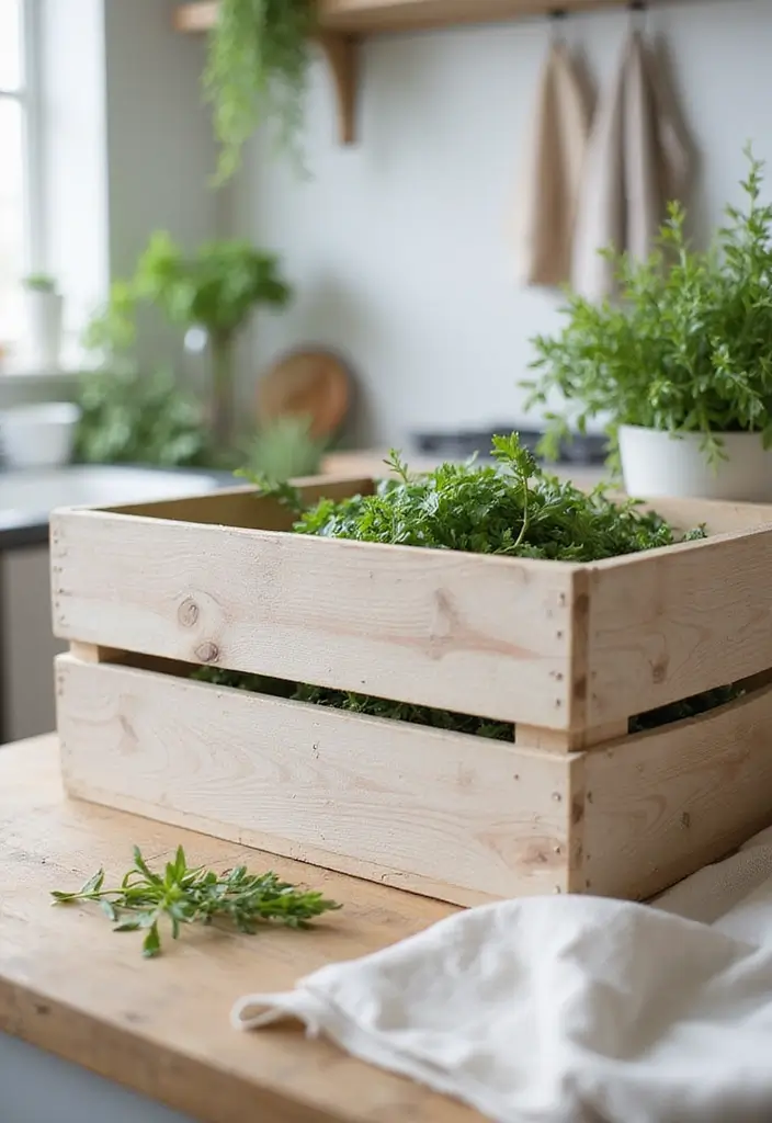 30 Wooden Crate Painting Ideas for Rustic Storage - 3. Elegant Whitewash Finish