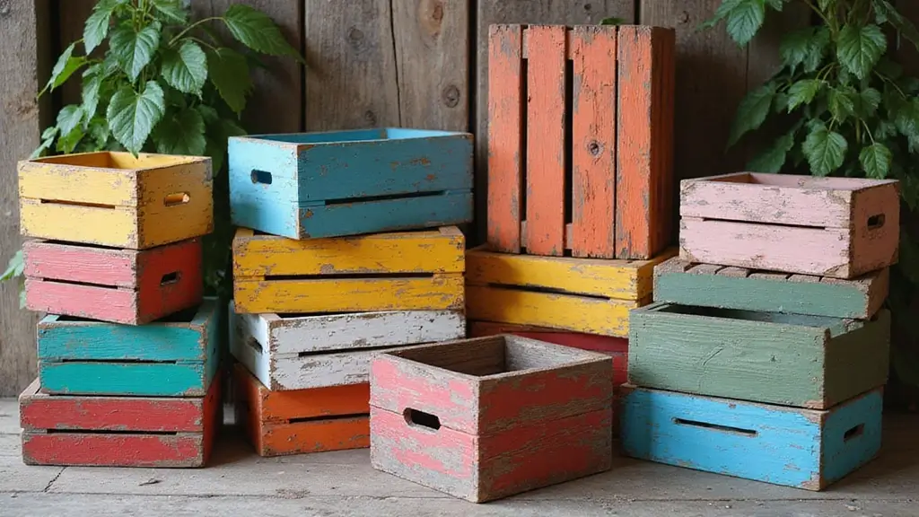 30 Wooden Crate Painting Ideas for Rustic Storage