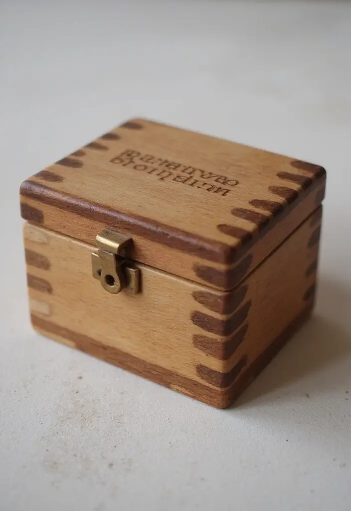 30 Wooden Jewelry Box Painting Ideas for Custom Gifts 109 30 Wooden Jewelry Box Painting Ideas for Custom Gifts - 21. Upcycled Charm