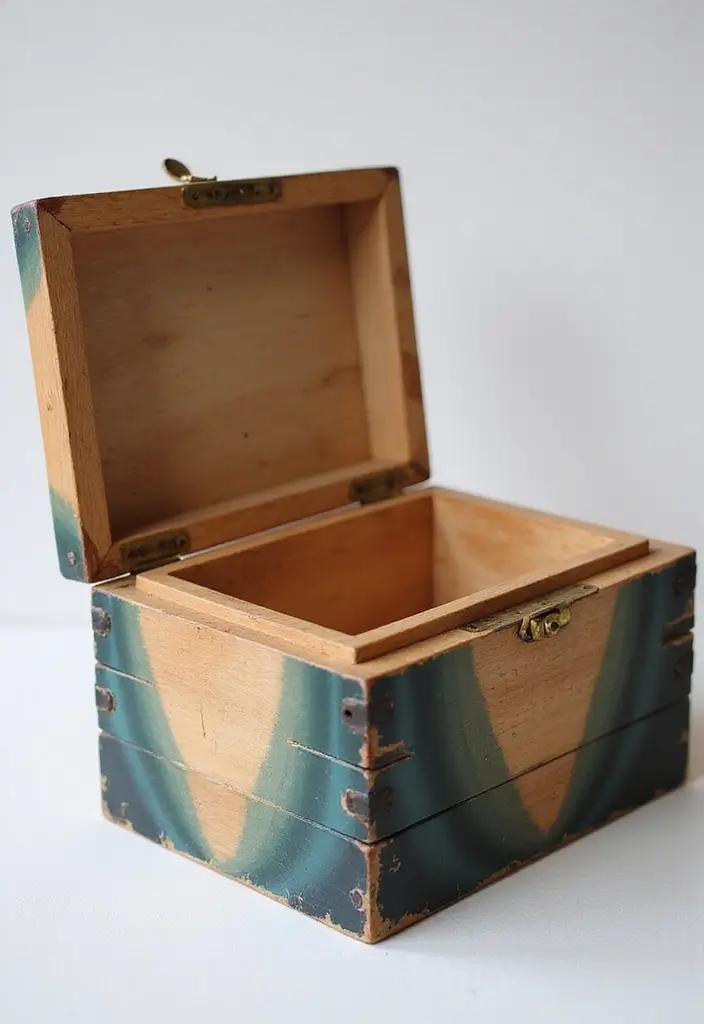 30 Wooden Jewelry Box Painting Ideas for Custom Gifts 20 30 Wooden Jewelry Box Painting Ideas for Custom Gifts - 4. Ombre Magic
