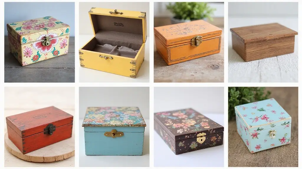 30 Wooden Jewelry Box Painting Ideas for Custom Gifts