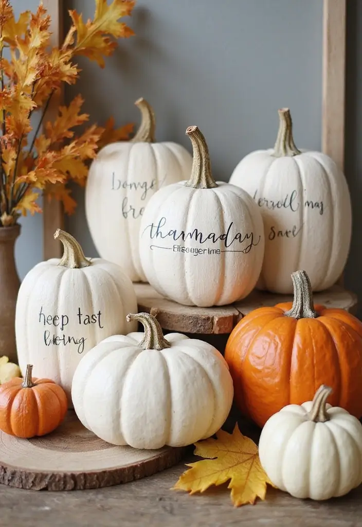 30 Wooden Pumpkin Painting Ideas for Rustic Fall Decor - 21. Seasonal Message Boards