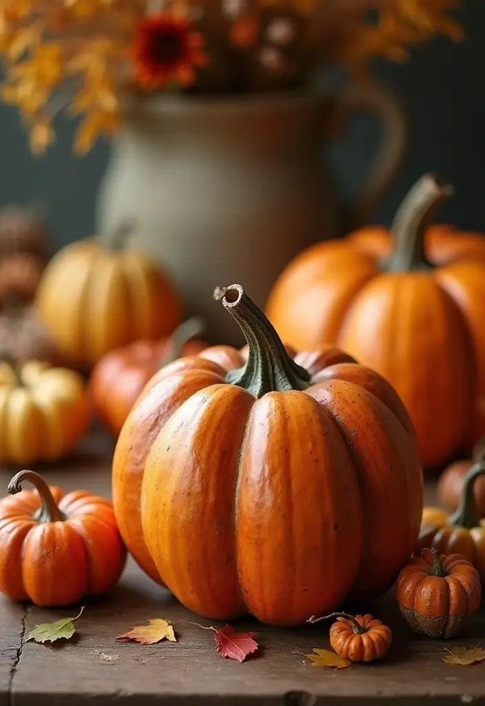 30 Wooden Pumpkin Painting Ideas for Rustic Fall Decor - 27. Seasonal Color Palettes