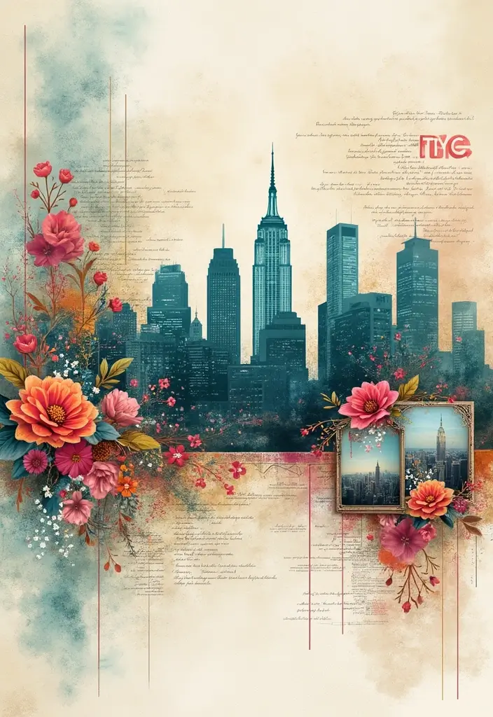 50 Best Scrapbook Ideas to Inspire Your Next Project - 11. Cityscapes and Skylines