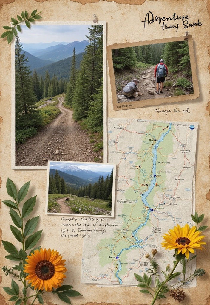 50 Best Scrapbook Ideas to Inspire Your Next Project - 19. Adventure Trails and Hiking