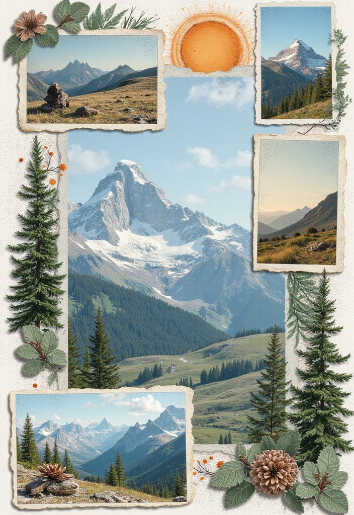 50 Best Scrapbook Ideas to Inspire Your Next Project - 34. Escape to the Mountains
