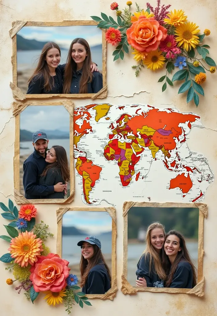 50 Best Scrapbook Ideas to Inspire Your Next Project - 36. Global Connections
