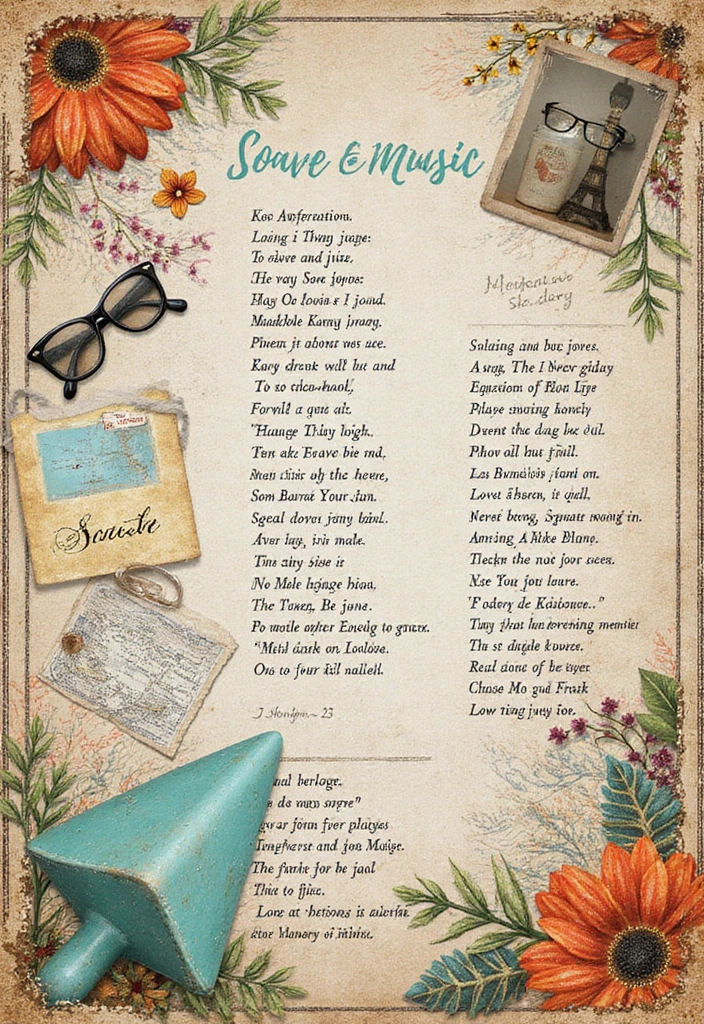 50 Best Scrapbook Ideas to Inspire Your Next Project - 44. Travel Music Memories