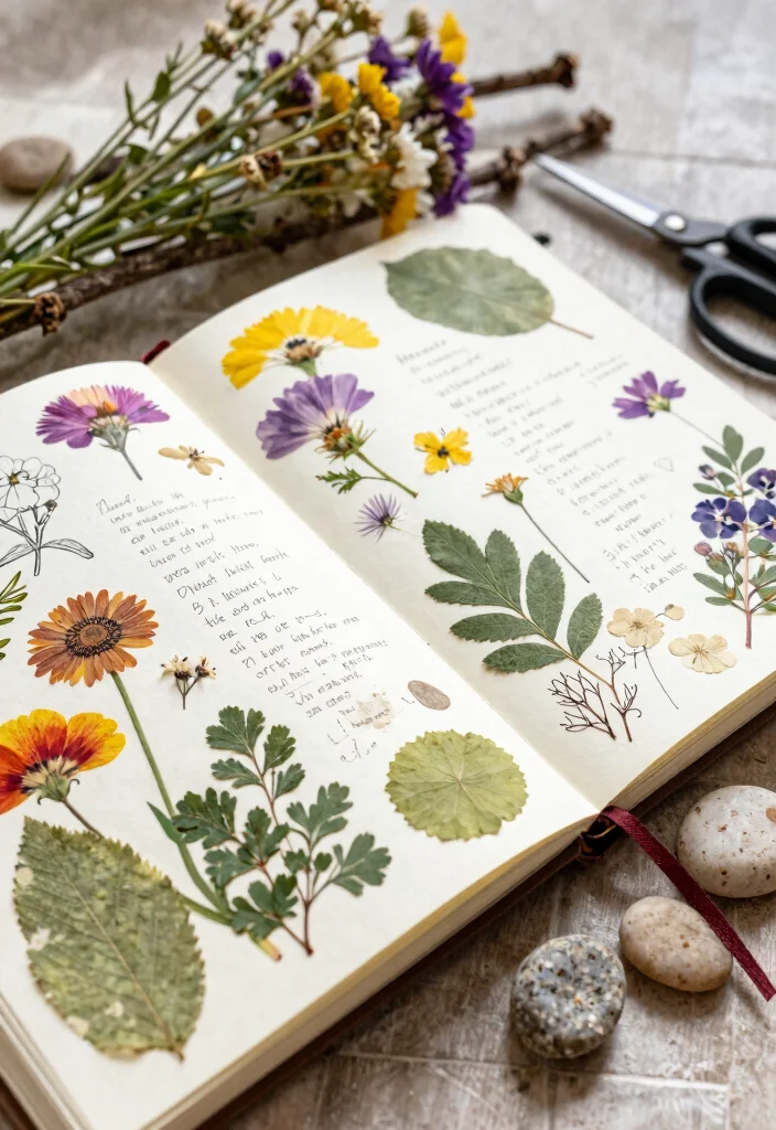 10 Craft Journal Ideas for Art Projects Experiments and Inspiration - 1. Nature-Inspired Collage Journal 1