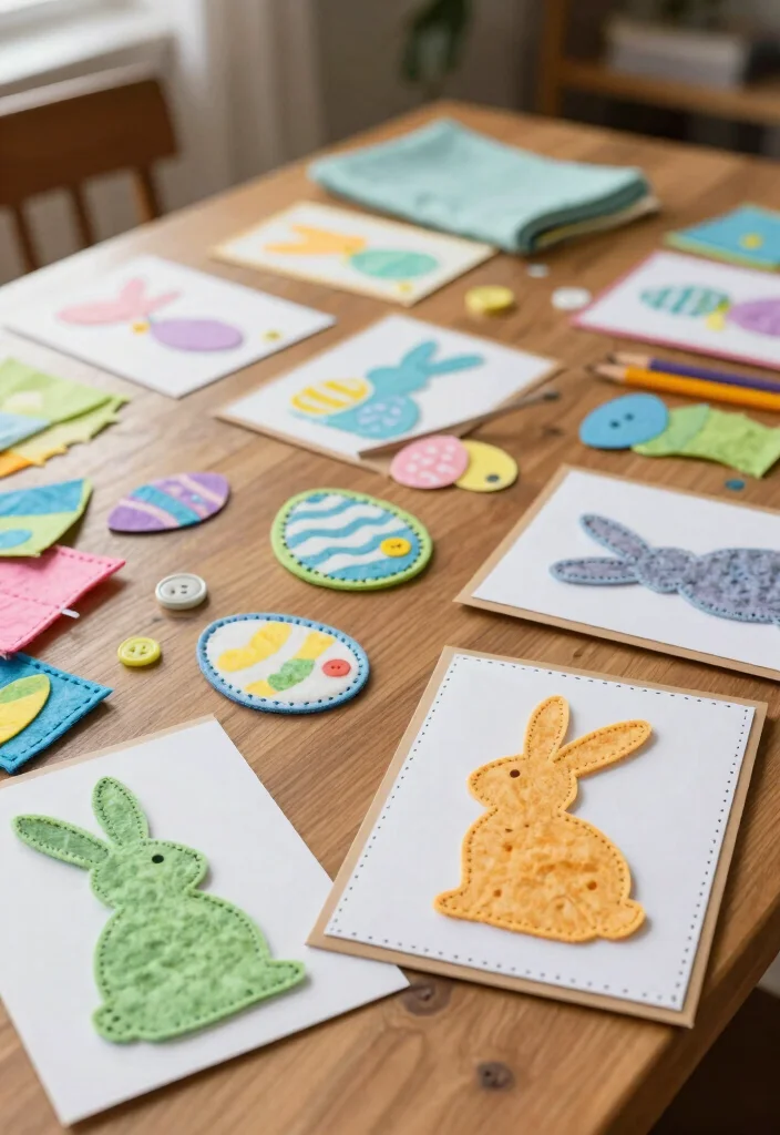 10 Easter Card Ideas for Fresh Cheerful and Spring Inspired Greetings - 6. Fabric and Felt Cards 1