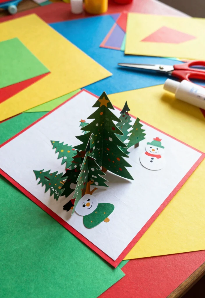 10 Easy Christmas Card Ideas for Quick Cute and Festive Crafts 25 10 Easy Christmas Card Ideas for Quick Cute and Festive Crafts - 5. Pop-Up Cards 1