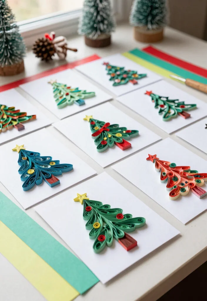 10 Easy Christmas Card Ideas for Quick Cute and Festive Crafts 48 10 Easy Christmas Card Ideas for Quick Cute and Festive Crafts - 8. Quilled Cards 1