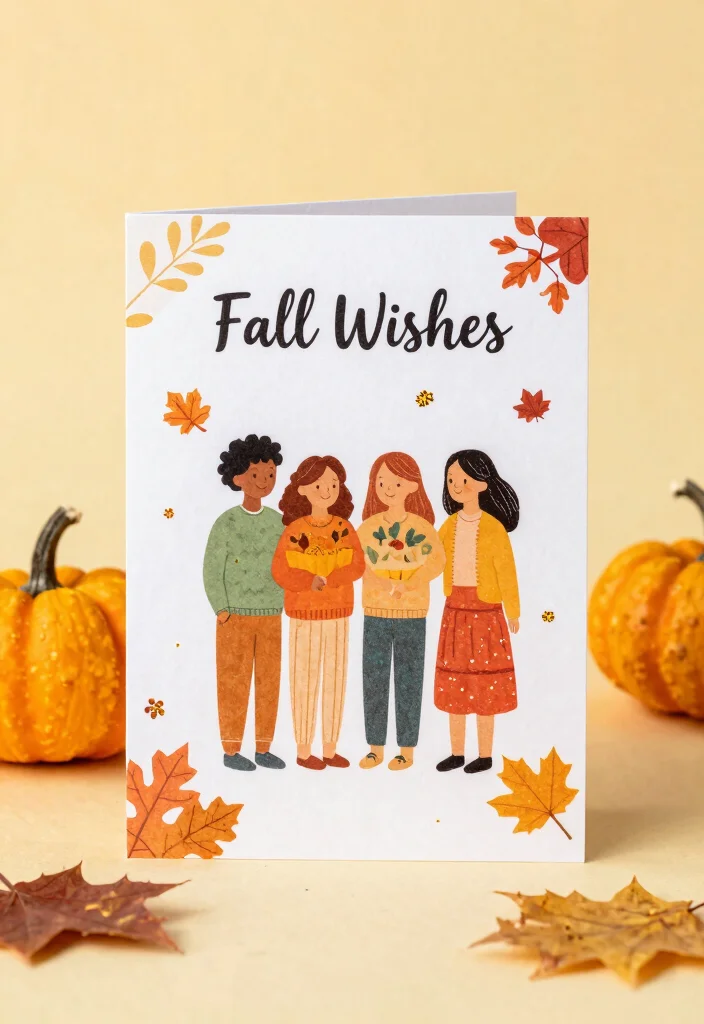 10 Fall Card Ideas for Cozy Warm and Seasonal Handmade Designs 50 10 Fall Card Ideas for Cozy Warm and Seasonal Handmade Designs - 10. Friendship Fall Wishes Cards 1