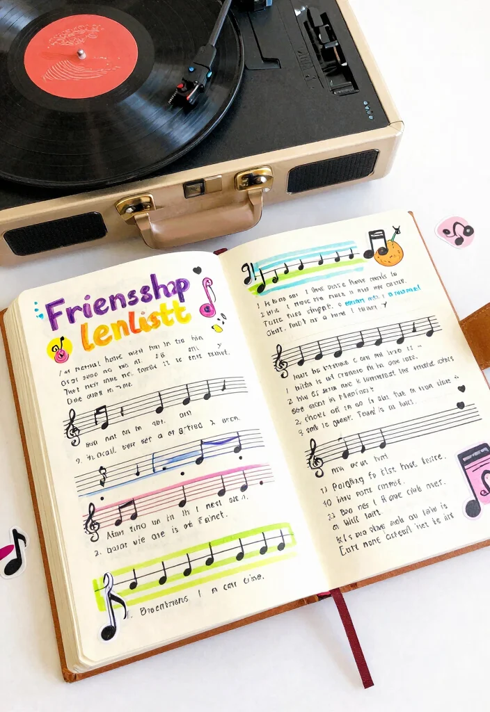 10 Friendship Journal Ideas for Fun Meaningful and Shared Memories 38 10 Friendship Journal Ideas for Fun Meaningful and Shared Memories - 8. Friendship Playlist Journal 1
