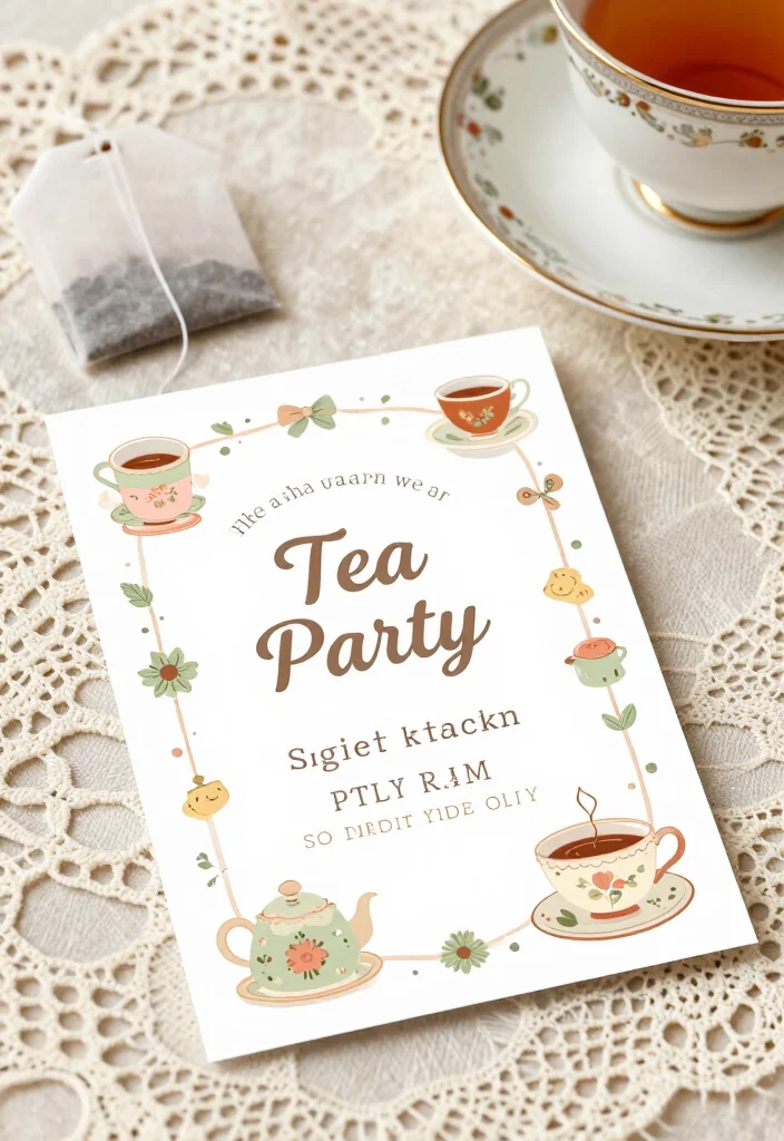 10 Grandma Birthday Card Ideas for Sweet Sentimental and Loving Messages 35 10 Grandma Birthday Card Ideas for Sweet Sentimental and Loving Messages - 5. Tea Party Invitation Card 1