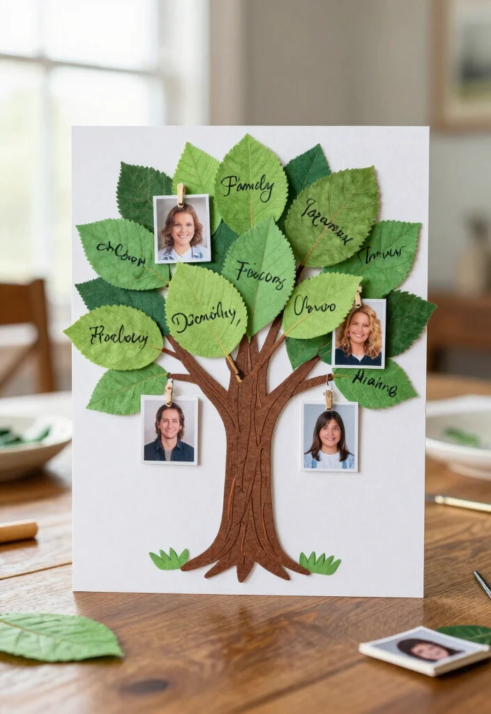10 Grandparents Card Ideas for Sweet Meaningful and Family Focused Designs 6 10 Grandparents Card Ideas for Sweet Meaningful and Family Focused Designs - 2. Family Tree Keepsake Card 1