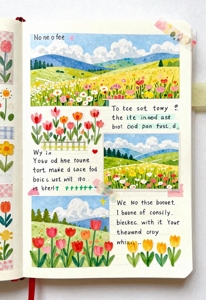 10 March Journal Ideas for Fresh Spring Themes and Monthly Planning - 2. Seasonal Nature-Inspired Collage 1