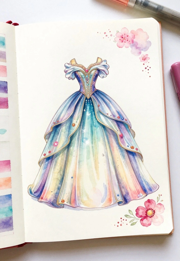 10 Royale High Journal Ideas for Cute Creative and Game Inspired Pages 1 10 Royale High Journal Ideas for Cute Creative and Game Inspired Pages - 1. Dreamy Ball Gown Page 1