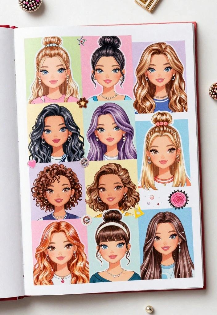 10 Royale High Journal Ideas for Cute Creative and Game Inspired Pages 34 10 Royale High Journal Ideas for Cute Creative and Game Inspired Pages - 4. Trendy Hairstyle Collage 1