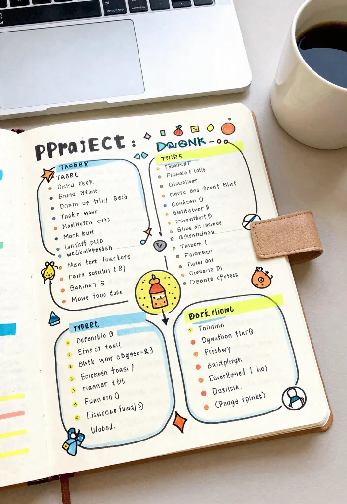 10 Ruled Journal Ideas for Organized Writing Notes and Daily Logs - 10. Project Planning Pages 1