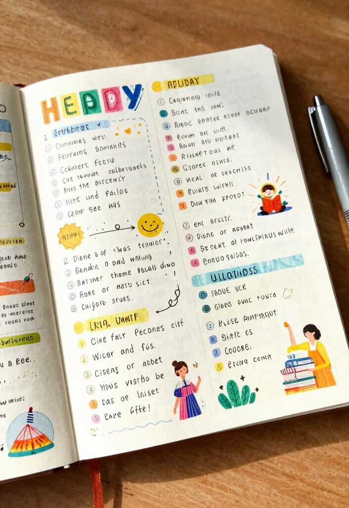 10 SKZ Journal Ideas for Kpop Inspired Creative Fan Pages - 9. Challenges and Goals Section 1