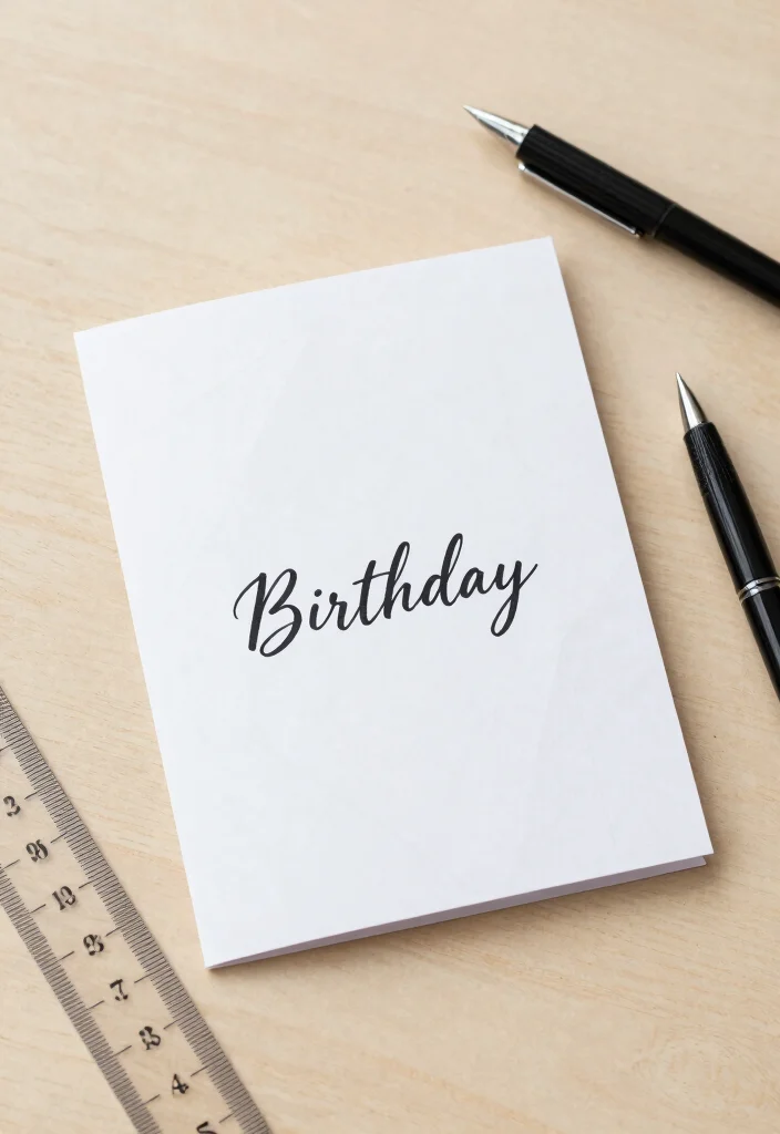 10 Simple Birthday Card Ideas for Easy Cute and Meaningful Celebrations 47 10 Simple Birthday Card Ideas for Easy Cute and Meaningful Celebrations - 7. Minimalistic Designs 1