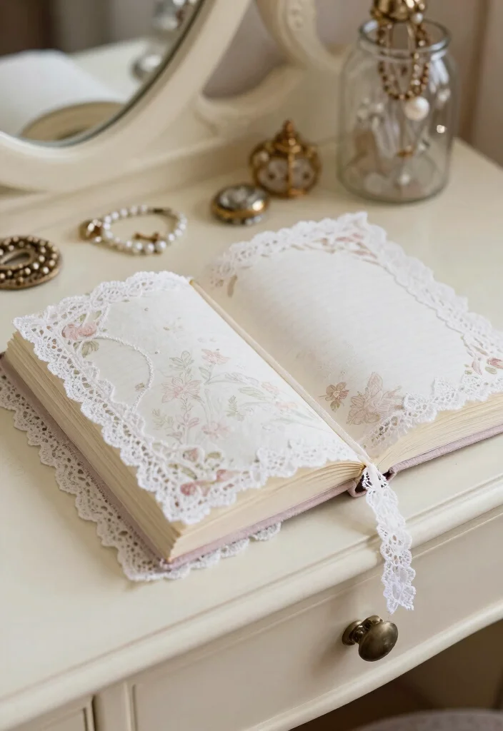 10 Vintage Journal Ideas: Simple, Timeless, and Easy to Create 36 10 Vintage Journal Ideas: Simple, Timeless, and Easy to Create - 6. Timeless Lace Journal 1
