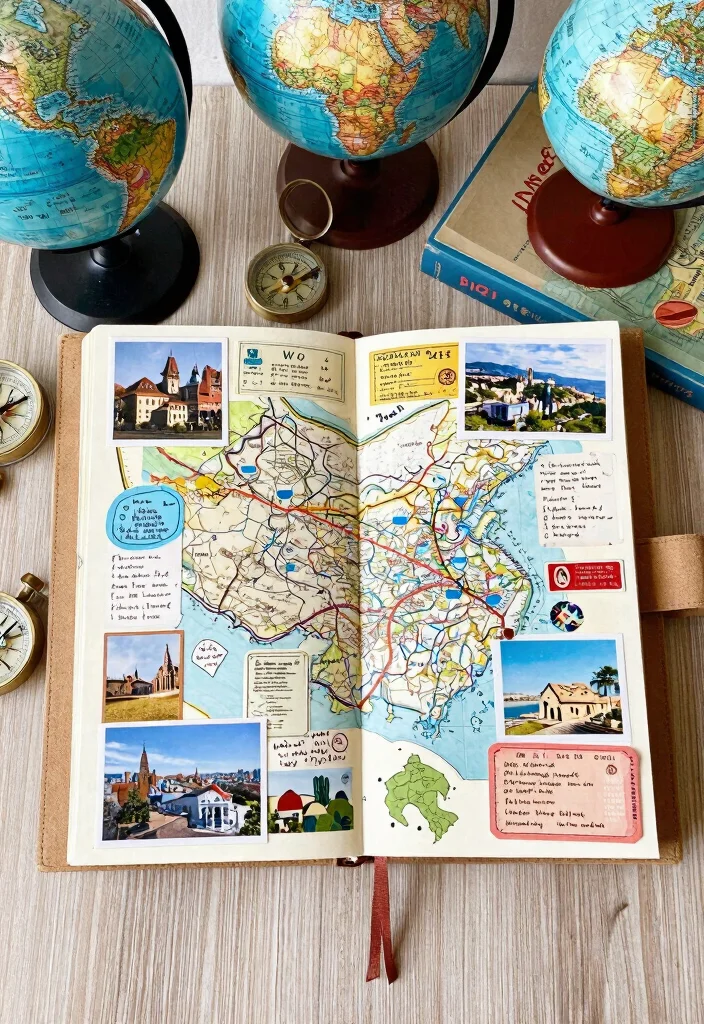 10 Vintage Journal Ideas: Simple, Timeless, and Easy to Create 59 10 Vintage Journal Ideas: Simple, Timeless, and Easy to Create - 9. Travel Map Journal 1