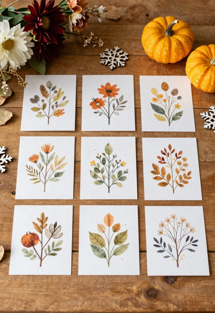 12 Aesthetic Card Ideas for Soft Stylish and Creative Handmade Designs - 11. Seasonal Theme Cards 1