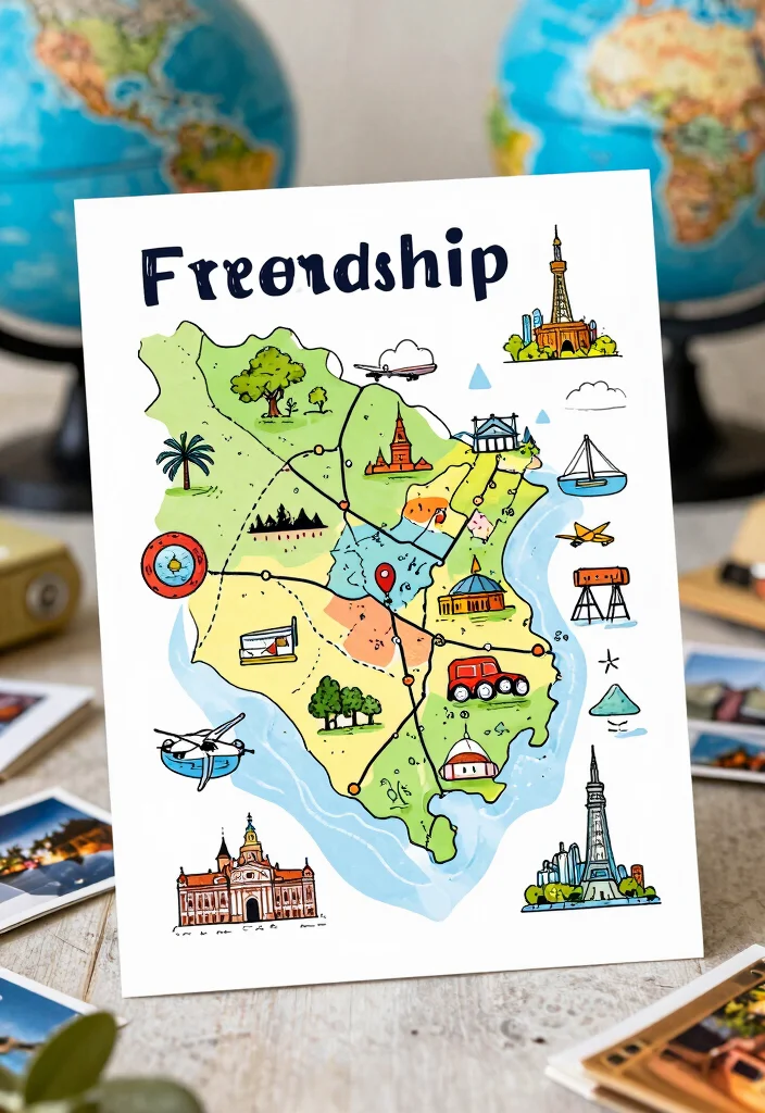 12 Best Friend Card Ideas for Fun, Cute, and Meaningful Friendship Notes 51 12 Best Friend Card Ideas for Fun, Cute, and Meaningful Friendship Notes - 11. Friendship Map Card 1