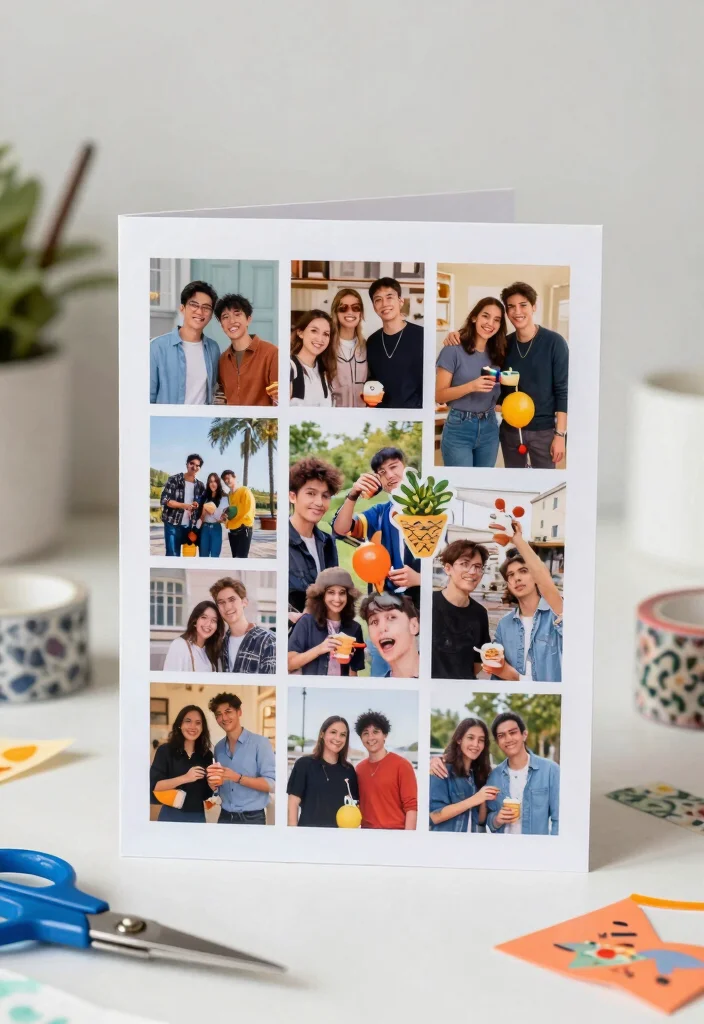 12 Best Friend Card Ideas for Fun, Cute, and Meaningful Friendship Notes 3 12 Best Friend Card Ideas for Fun, Cute, and Meaningful Friendship Notes - 3. Photo Collage Card 1