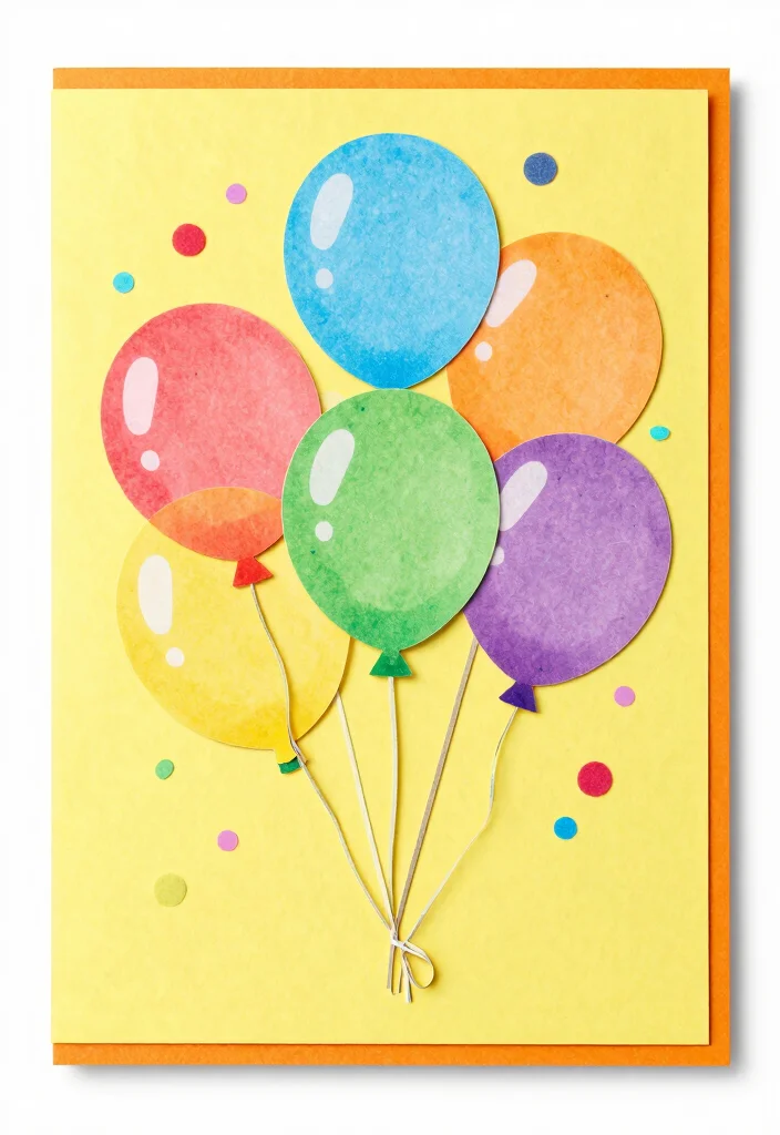 12 Cute Card Ideas for Sweet Playful and Handmade Designs 17 12 Cute Card Ideas for Sweet Playful and Handmade Designs - 3. Balloon Bonanza Card 1
