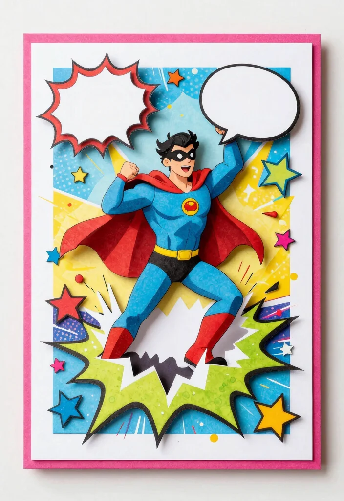 12 Cute Card Ideas for Sweet Playful and Handmade Designs 29 12 Cute Card Ideas for Sweet Playful and Handmade Designs - 5. Superhero Adventure Card 1