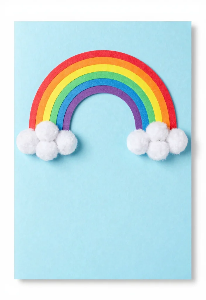 12 Cute Card Ideas for Sweet Playful and Handmade Designs 30 12 Cute Card Ideas for Sweet Playful and Handmade Designs - 6. Rainbow of Wishes Card 1