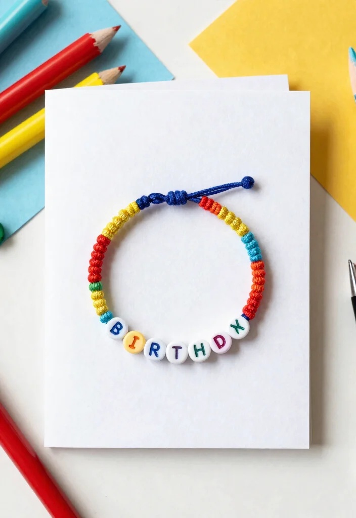 12 Cute Easy Birthday Card Ideas for Quick Sweet and Lovely Crafts 52 12 Cute Easy Birthday Card Ideas for Quick Sweet and Lovely Crafts - 12. Friendship Bracelets 1