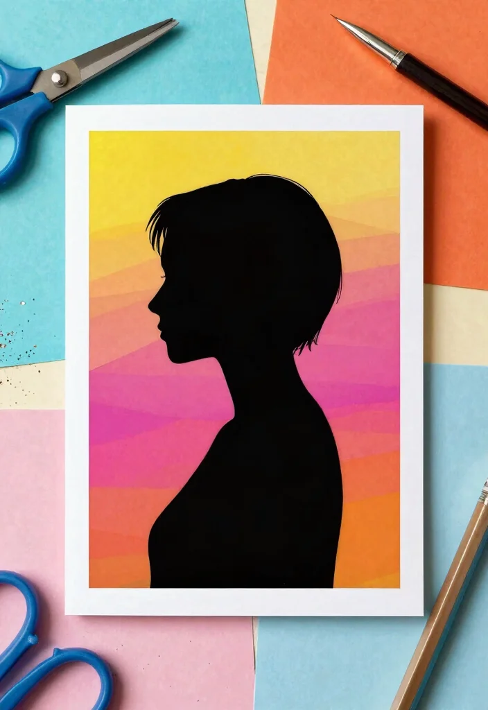 12 Cute Easy Birthday Card Ideas for Quick Sweet and Lovely Crafts 25 12 Cute Easy Birthday Card Ideas for Quick Sweet and Lovely Crafts - 5. Silhouette Art 1