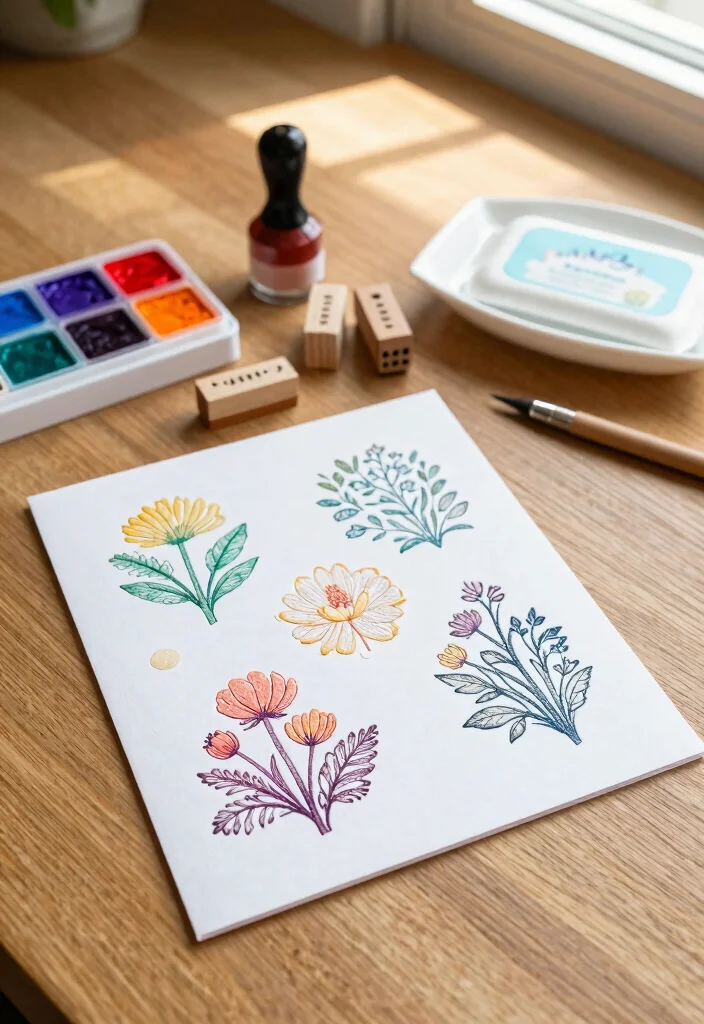 12 Cute Homemade Card Ideas for Sweet Creative and Personal Touches 13 12 Cute Homemade Card Ideas for Sweet Creative and Personal Touches - 3. Stamped Greetings Card 1