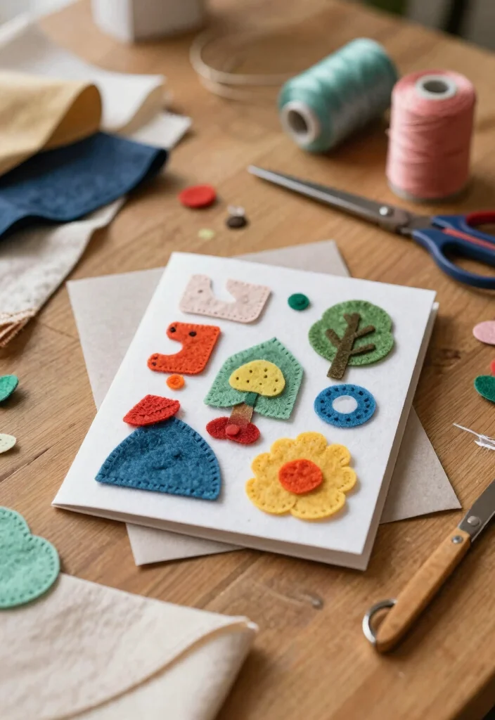 12 Cute Homemade Card Ideas for Sweet Creative and Personal Touches 26 12 Cute Homemade Card Ideas for Sweet Creative and Personal Touches - 6. Fabric and Felt Card 1