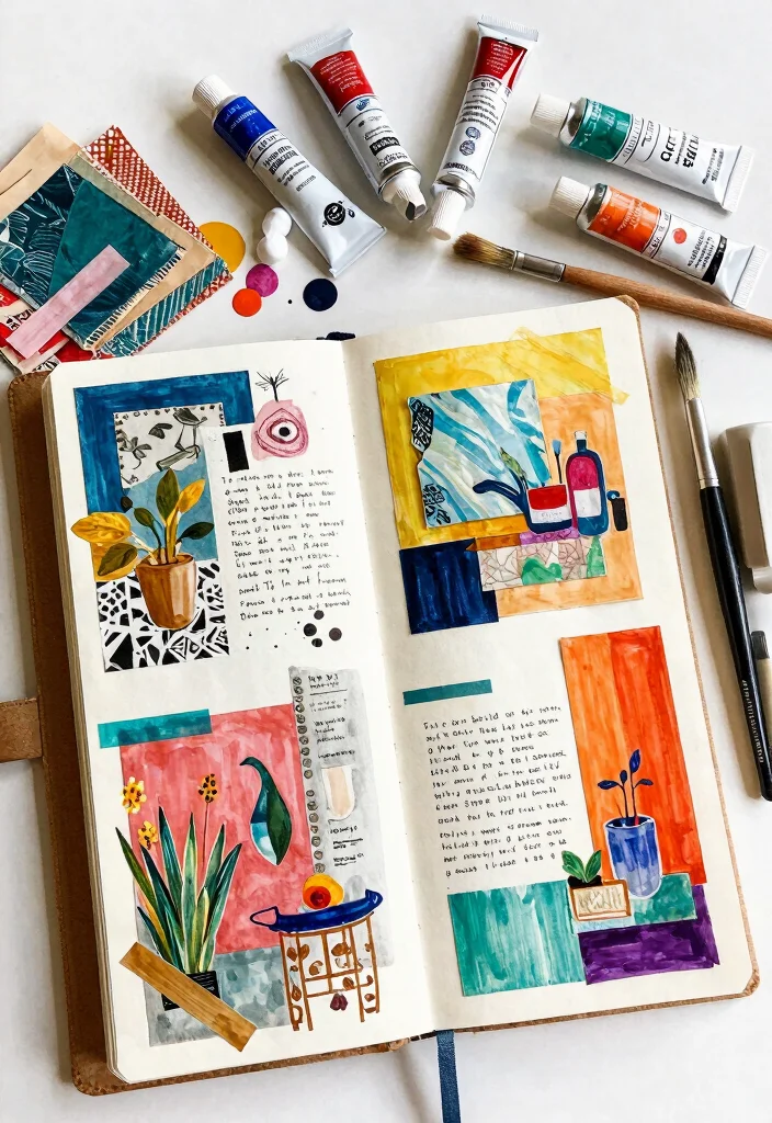 12 Cute Journal Ideas for Playful Sweet and Charming Designs 50 12 Cute Journal Ideas for Playful Sweet and Charming Designs - 10. DIY Art Journal 1