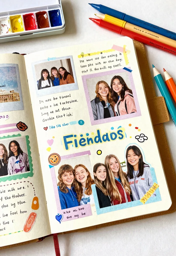 12 Cute Journal Ideas for Playful Sweet and Charming Designs 62 12 Cute Journal Ideas for Playful Sweet and Charming Designs - 12. Friendship Journal 1