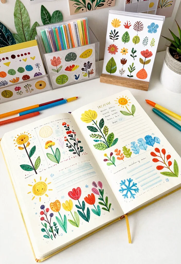 12 Cute Journal Ideas for Playful Sweet and Charming Designs 36 12 Cute Journal Ideas for Playful Sweet and Charming Designs - 6. Seasonal Fun Journal 1