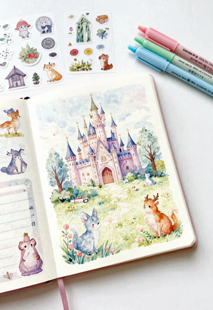 12 Cute Journal Ideas for Playful Sweet and Charming Designs 48 12 Cute Journal Ideas for Playful Sweet and Charming Designs - 8. Fairy Tale Journal 1