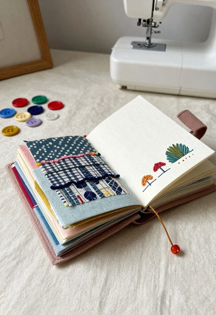 12 DIY Journal Ideas for Handmade Personal and Budget Friendly Projects - 4. Fabric Scrap Journal 1