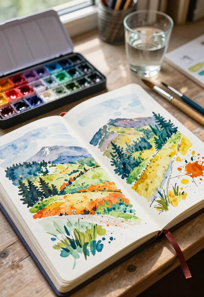 12 DIY Journal Ideas for Handmade Personal and Budget Friendly Projects - 5. Watercolor Journal 1